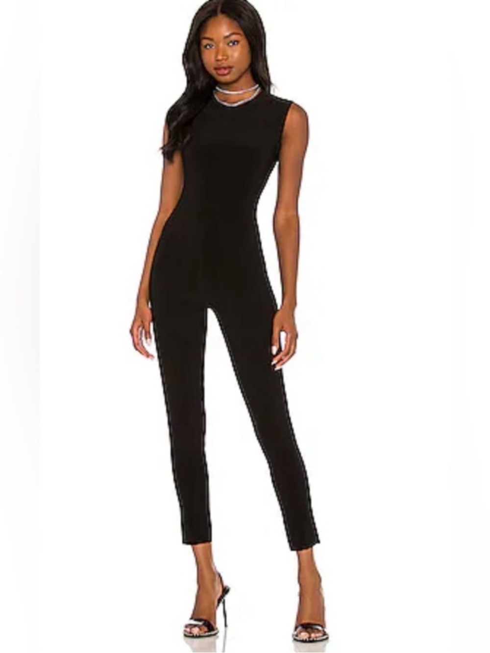 Norma Kamali Sleeveless Catsuit in Black - SIZE SMALL LIKE NEW